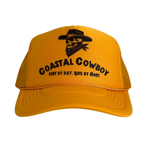 Gold Brown Coastal Cowboy Trucker Hat 